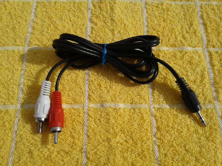 Cable Miniplug 3.5 A 2 Rca 1.5mts para Audio