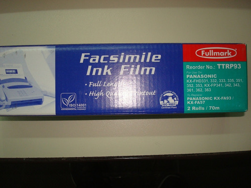 Film Para Fax Panasonic Fullmark Ttrp93, 2 Rollos.insunet