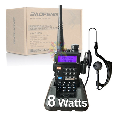 Handy Baofeng Uv5r 8 Watts Bi-banda Pantalla Vhf Uhf Handie