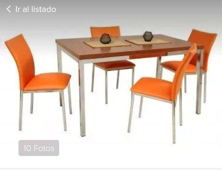 Mesa rectangular + 4 sillas