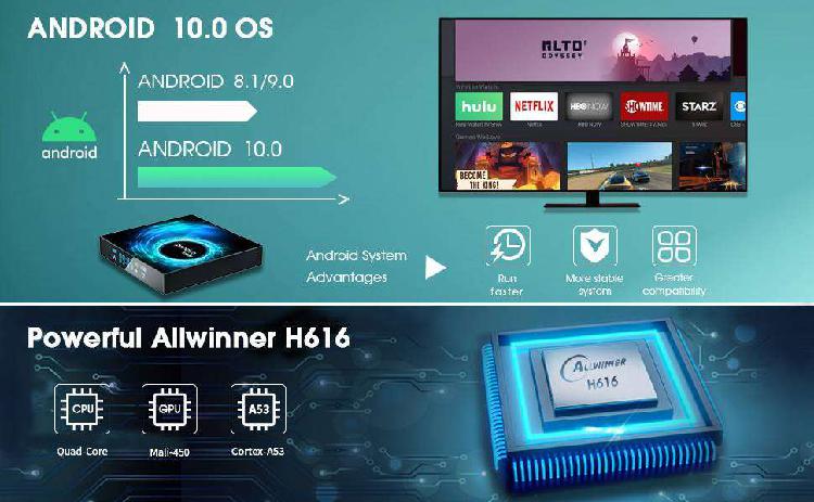 SMART TV ANDROID 9.0 PEND00 X10 PLUS 8K - 4 NUCLEOS - 4GB