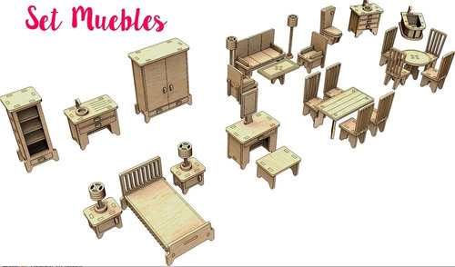 Set De Muebles Para Muñecas - 29 Piezas Ideal Mansion