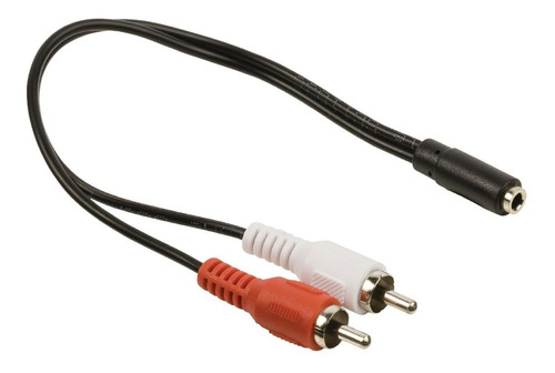 Cable Adaptador 2 Rca Audio A Jack 3.5 Hembra 30cm.