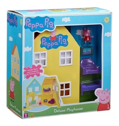 Casa Deluxe Peppa Pig Play Set Figura Y Accesorios