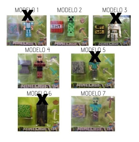 Minecraft Muñecos X1 Y Accesorios Blíster Varios Modelos