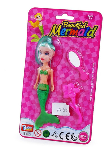 Muñeca Infantil Sirena Sirenita + Accesorios