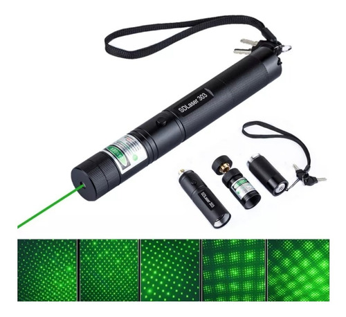 Puntero Laser Verde mw Bateria Y Cargador Foco Ajustable