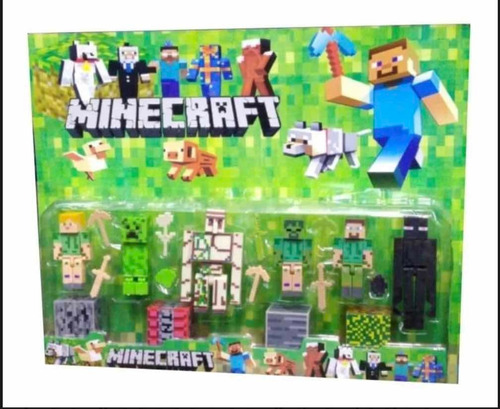Set Munecos Minecraft Figuras Armas Bloques Posot Class - set muñecos roblox x4 figuras accesorios articulados 8 cm