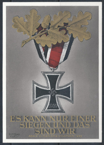 Alemania - 3º Reich - Tarjeta Postal Cruz De Hierro Nov