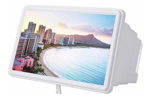 Ampliador De Pantalla 3d Blanco Tipo Lupa Para Celular