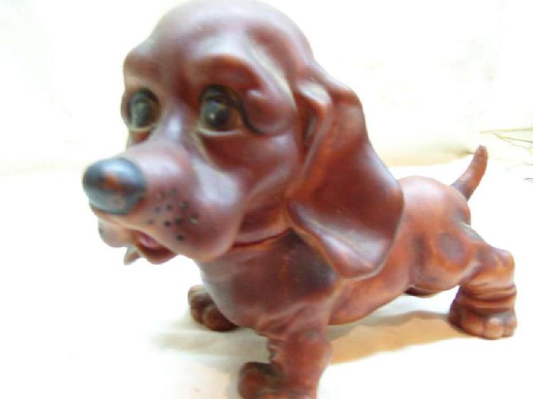 Antiguo juguete Muñeco perro de goma retro de 1970