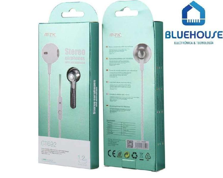 Auricular Manos Libre C/Cable M.TK CT692