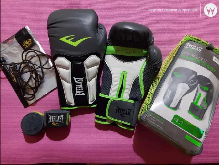 Combo Everlast guantes/ vendas / soga