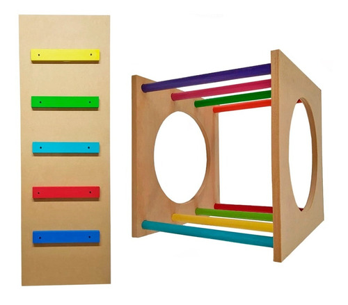 Cubo + Rampa Tobogan Montessori Pikler