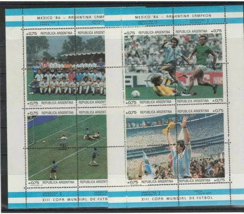  Deportes- Mundial De Fútbol Mexico 86- Argentina Mnh