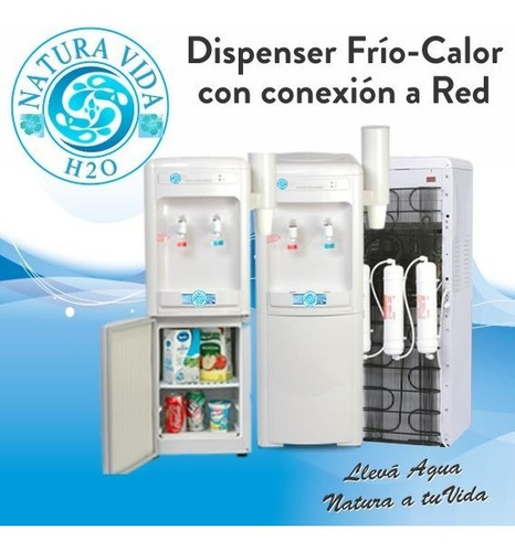 Dispenser Frio - Calor A Red C/2 Filtros Incluidos Carbon Ac