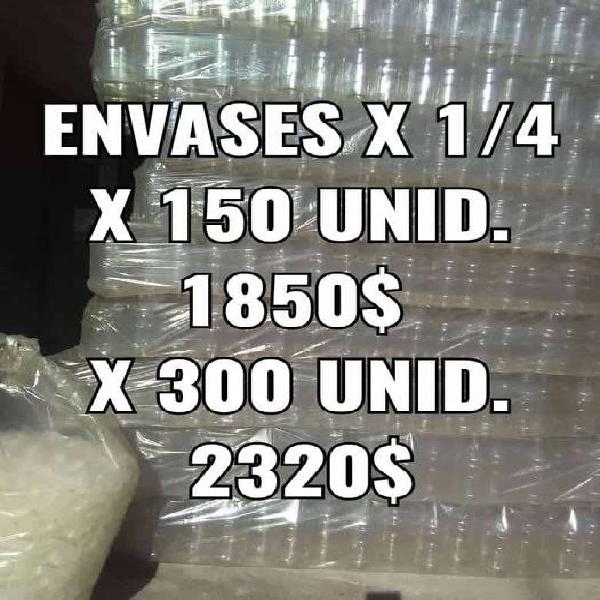 ENVASES DE PLASTICO X 1/4 -1/2-1LITRO