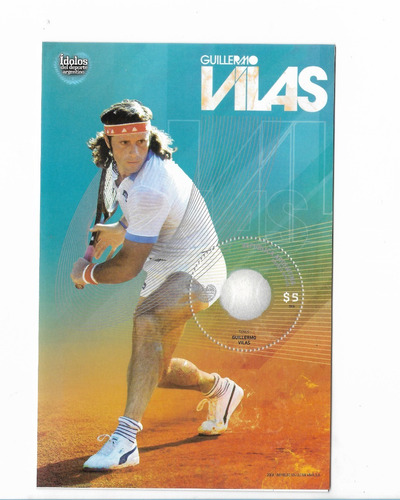 Estampillas  Idolos Del Deporte Tenis Guillermo Vilas