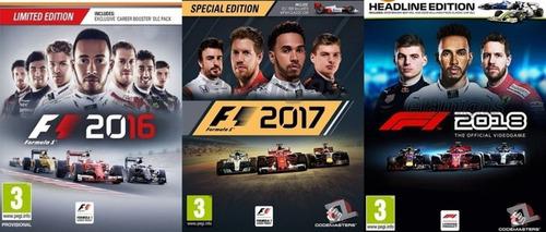 F1 2016 + 2017 + 2018 (3 Juegos) Pc Digital Español