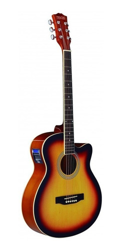 Guitarra Electroacustica Texas Ag10 Lc5 3ts Incluye Funda