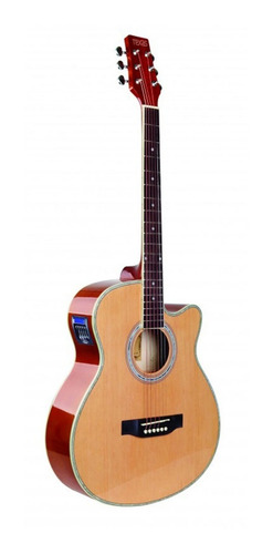 Guitarra Electroacustica Texas Ag60 Lc 5 Natural Eq Y Funda
