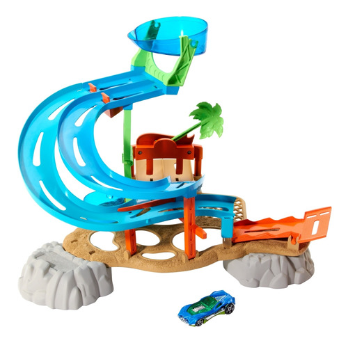 Hot Wheels Race Rally Water Park Pista De Juguete