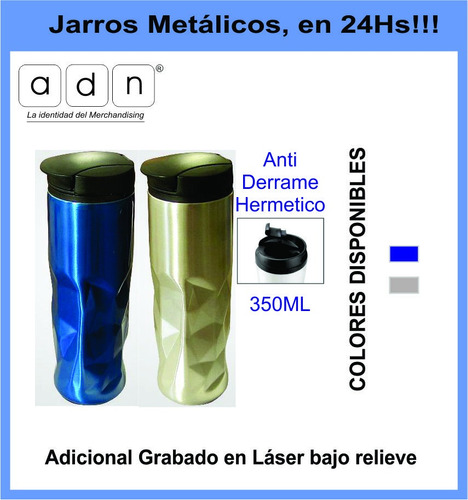 Jarro Térmico Acero 350cm3 Tu Nombre Consulte Graba, En