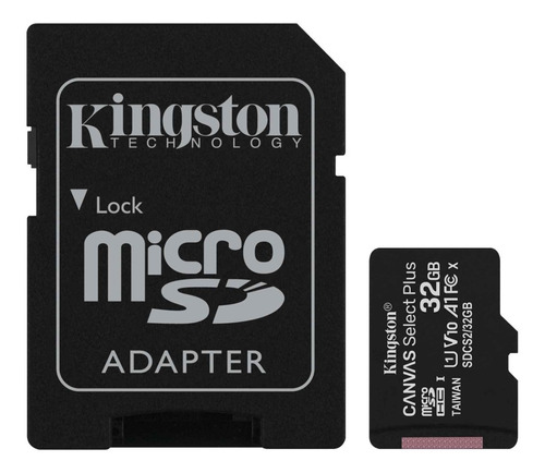 Memoria Micro Sd Kingston 32gb Clase 10 Canvas Select 80mb/s