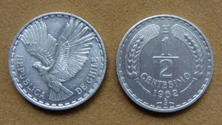 Moneda de ½ centésimo Chile 1962