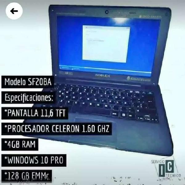 Netbooks Noblex 7ma generación, con disco estado sólido de