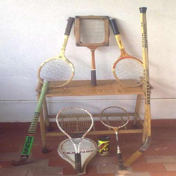 Raqueta de tenis de madera