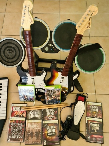 Rock Band Xbox 360 - Set Instrumentos + Juegos*