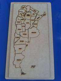 Rompecabezas Mapa Argentina Mdf Para Pintar