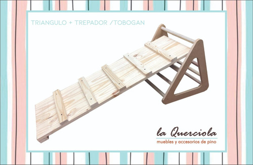 Triangulo / Trepador Escalador Tobogan Montessori Pikler