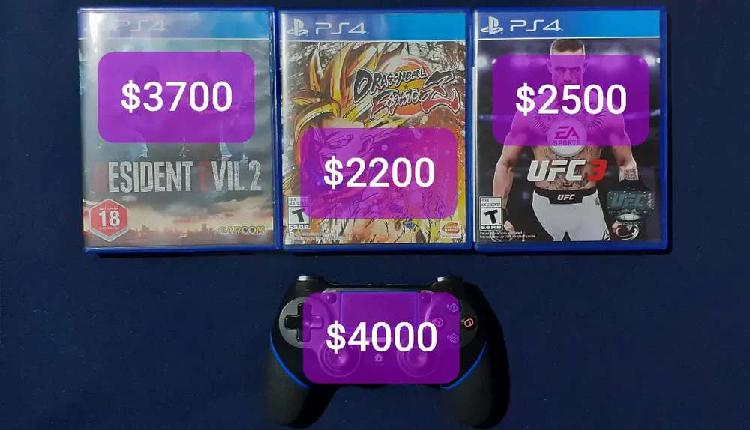 Vendo juegos y joystick de PS4