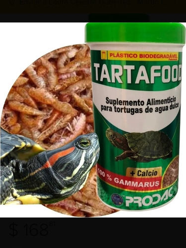 Alimento Gammarus + Calcio Tartafood 6g Tortugas De Agua