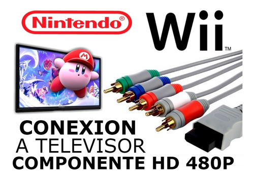 Cable Video Componente Nintendo Wii 480p Wii U 720p Rosario