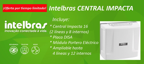 Central Intelbras 2 Líneas 8 Intern Amplia 4x12 Disa