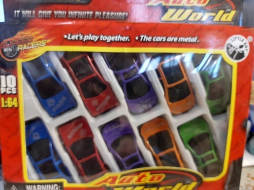 Set De 10 Autos Super Racers 1:64