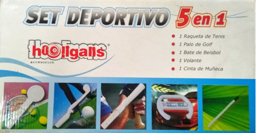 Set De Accesorios Deportivos 5 Piezas Para Wii Hooligans