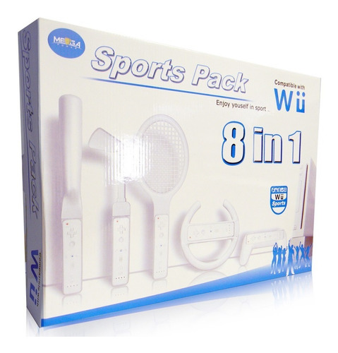 Set De Accesorios Deportivos 8 Piezas Para Wii Caja Cerada