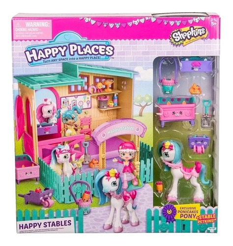 Shopkins Happy Places Establo C/ Pony Completo En Toysmarket