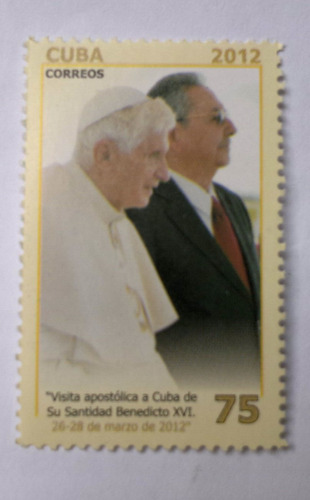 Estampilla Papa Benedicto Xvi (Cubana) *