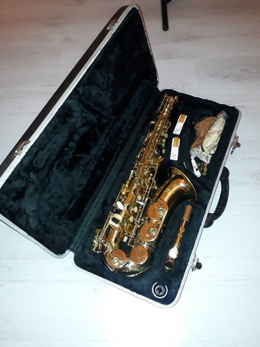 Super Saxo Alto Parquer Custom C Rigido Y Accesorios Permuto