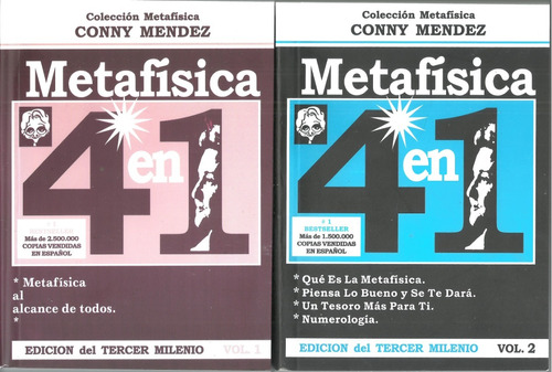 2 Libros Nuevo. Metafisica 4 En 1. Vol 1 Y 2 Conny Mendez