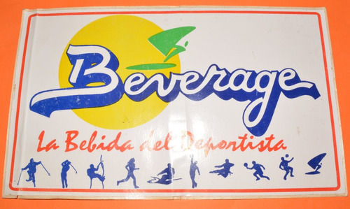 Antigua Publicidad Calco De Plastico Bebida Beverage