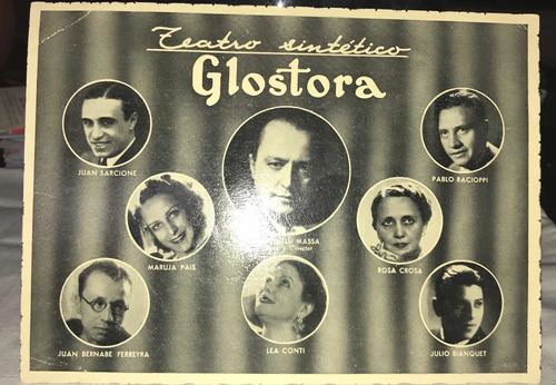 Antiguas Tarjetas Teatro Sintético Glostora