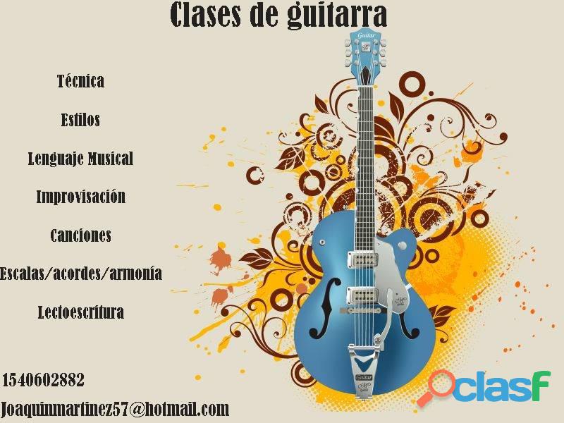 Clases de Guitarra en La Lucila Olivos y también online