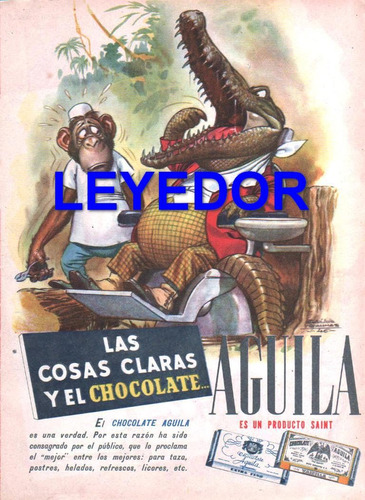 Dibujo Jose Luis Salinas  Chocolate Aguila Publicidad