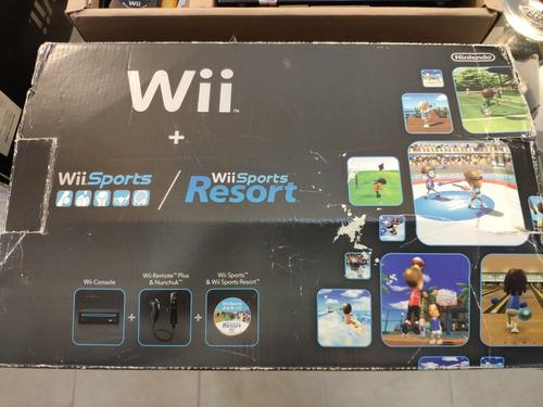 Nintendo Wii Negra Completa En Caja Descuento 2000
